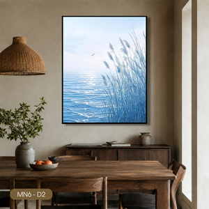 Hot Selling Luxury Silk Painting Wall Art Home Decor Handmade Silk Fabric <b>Reed</b> Field Design Vietnam OEM ODM - Product Image 4