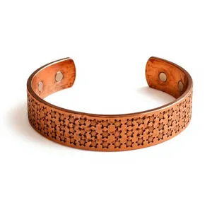 Premium Openwork Twisted <b>Rope</b> Open Cuff Copper Therapy <b>Bracelet</b> Fashionable Metal Jewelry Exquisite Design - Product Image 5