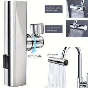 Rubinetto da cucina a cascata a 360 gradi di grandi dimensioni con controllo touch, beccuccio girevole ed estensore per il lavaggio di verdure nel lavello della cucina 3 in 1 - Product Image 5