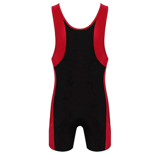 Customized Designed Quick Dry <b>Light</b> Weight Breathable Durable Spandex Polyester MMA Wrestling Singlet with Automated Cutting - Product Image 6