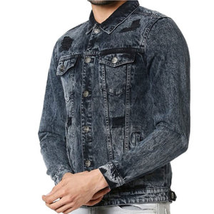 Nouvelle Arrivée Veste en Jean Décontractée pour Homme à Manches Longues, Écologique, Respirante, Personnalisable sur le Devant, Vente en Gros Hiver, Fabrication Usine - Product Image 2