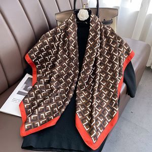 Luxury Women's Satin Square Scarf Solid Casual Multi-Functional Muslim Fashion Accessory All Seasons - Product Image 4