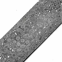 Burraq OEM Lame vierge de couteau en acier Damas de 12 pouces, faite à la main, non réglable, qualité industrielle, pour fabrication de couteaux DIY