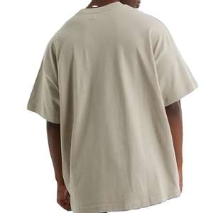 Camisetas de Hip Hop de Manga Corta con Cuello en V de Color Sólido, Color Personalizado, Precio de Fábrica al por Mayor, Hombros Caídos, 100% Algodón para Hombre - Product Image 2