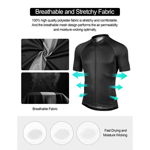 Breathable Mesh Mens <b>Cycling</b> Jersey Short Sleeve Biking Shirt Quick Dry Eco-Friendly Bicycle Clothing Summer Sportswear - Product Image 4