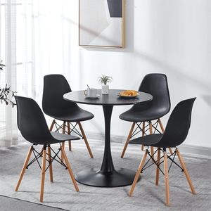 Tulipano speciale marmo nero superiore MDF tavolo da pranzo Executive scrivania per uso cucina - Product Image 3