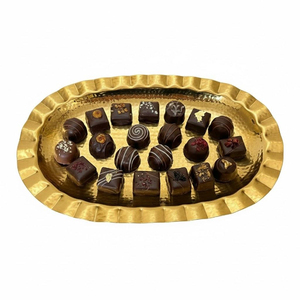 Cuenco de metal rústico para chocolate, hecho a mano, con acabado dorado, para ocasiones de regalo, dátiles de Ramadán, frutos secos, cuencos para servir chocolate - Product Image 3