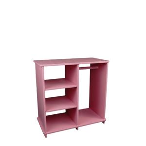 Pink Wooden Kids Cabinet 3-Tier Multifunction <b>Storage</b> Unit for Babies and Toddlers Modern Design - Product Image 1