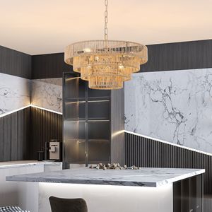 Lampadario Moderno a 4 Strati in Corda di Canapa Intrecciata, Elegante Lampada a Sospensione Boho da 20 Pollici con Attacco W1340P155976/L10194 - Product Image 3