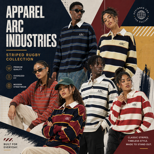 Camiseta de Rugby Bordada Personalizada con Rayas Multicolores, Ropa Casual Urbana, Sudaderas y Hoodies para Hombre, Proveedor Mayorista - Product Image 3