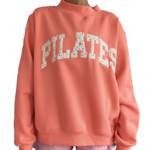 Nouvelle Arrivée 2026 – Sweat-shirt Col Roulé Oversize Femme Gris avec Imprimé Lettres Florida, Manches Longues en Coton Tricoté, Idéal pour l'Automne - Product Image 4