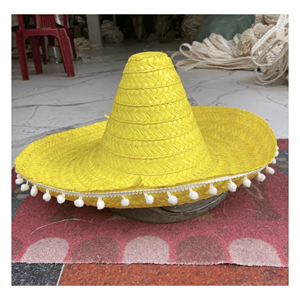 Mexico <b>Hat</b> <b>Straw</b> produced from natural <b>straw</b> weaving for outdoor events sun shade and festive styling Vietnam - Product Image 6