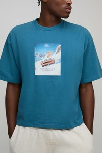 Camiseta Oversize de Algodón para Hombre con Hombros Caídos, Manga Corta, Estilo Casual, Gráfico Desgastado, Streetwear, Top Holgado - Product Image 4