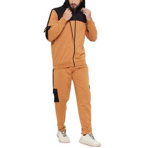 Conjunto Deportivo Personalizado al por Mayor, Sudadera con Capucha y Pantalones de Chándal Extra Grandes, Lisos, de Poliéster y Algodón, con Cierre, para Hombre - Product Image 5