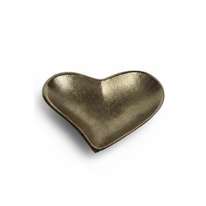 Plateau de service en forme de cœur en aluminium et laiton doré pour fruits secs, fruits, collations, bonbons, chocolats, assiette décorative pour la table - Product Image 2