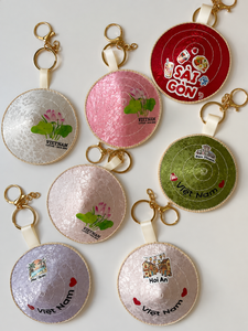 Porte-clés en feuille de palmier tressée du Vietnam, ensemble souvenir, logo personnalisé, cadeau pour les agences de voyage, les opérateurs touristiques et les touristes - Product Image 4