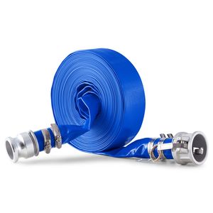 High Quality 1.5 X 50 ft Blue PVC Backwash Hose Aluminum Fittings Camlock PVC Hose Clamps for Various <b>Pool</b> Tools <b>Accessories</b> - Product Image 1