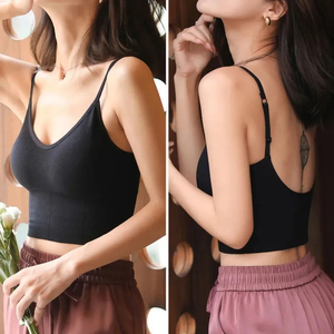 Sujetador deportivo sexy a prueba de golpes y transpirable para mujer, talla grande, sin costuras, sin aros, sin espalda, ropa interior con soporte medio, sujetadores de yoga - Product Image 1