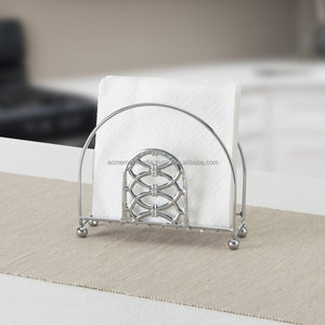 Porte-serviettes en acier inoxydable fait main au design moderne en métal enduit de poudre noire pour accessoire de vaisselle d'hôtel et de dîner - Product Image 4
