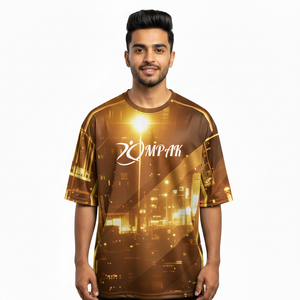 Camiseta Sublimada Oversize para Hombre, Estilo Urbano, Casual para el Día a Día, Corte Holgado - Product Image 1