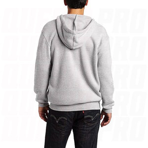 Sudadera con capucha de algodón para hombre, con cremallera completa, gruesa, personalizada, cálida, estilo urbano, con cordón y bolsillos canguro - Product Image 4