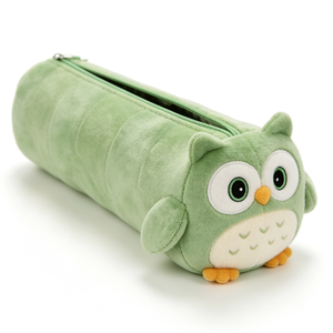Green Plush Dog <b>Backpack</b> With Brown Ears And Yellow Stripes For Kids 2 To 4 Years Unisex - Product Image 1