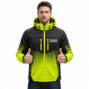 Veste Softshell de Course Moto OEM à Capuche Imprimée Personnalisée Coupe-Vent Imperméable pour Moto et Activités de Plein Air - Product Image 3