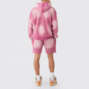 2026 Men Summer Solid Color Hoodie Short <b>Set</b> 2 Piece Custom Streetwear Breathable Men's Hoodies Shorts <b>Sets</b> - Product Image 2