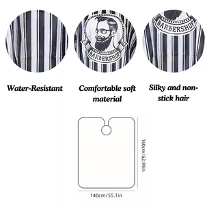 Capas de Barbería de Alta Calidad, Extra Largas, con Cierre Elástico, Diseño de Calavera con Impresión por Sublimación, para Uso en Salones de Belleza - Product Image 5