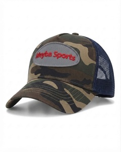Custom <b>Camo</b> 5-Panel Trucker Hat Mesh Back Snapback with Embroidered Patch Curved Brim Adjustable Outdoor Streetwear - Product Image 1