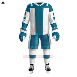 Dernier design d'uniforme de hockey sur glace personnalisé pour adulte, imprimé, respirant, séchage rapide, couleur et logo personnalisés, 100% polyester - Product Image 2