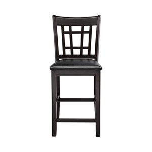 Sedie da pranzo a 2 pezzi in stile classico con finitura ciliegio scuro con rivestimento in ecopelle - Product Image 2
