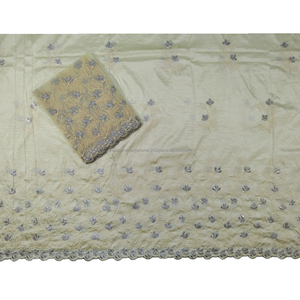 Lujoso vestido de trabajo bordado africano George con impresionante hermosa corbata para adultos para ocasiones especiales - Product Image 1