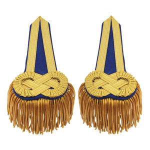Épaulettes de cérémonie brodées à la machine en fil d'or, réutilisables, protectrices, à coudre, avec franges, pour uniforme, vente en gros - Product Image 5