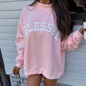 Sudadera Personalizada de Cuello Alto para Mujer, Invierno, ODM, 100% Algodón, Felpa, Manga Larga, Diseño Sólido, Estilo Casual Urbano - Product Image 6