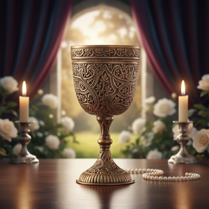 Cáliz de Latón Hecho a Mano de Primera Calidad con Grabado Intrincado |   Vajilla Decorativa de Estilo Medieval Vintage, Regalo de Lujo Elegante - Product Image 4