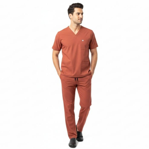 Custom Men Medical <b>Scrub</b> Suit Cotton Doctor Hospital Uniform OEM Factory Supply Exports quality <b>Scrub</b> Suits Customized - Product Image 1