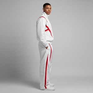 Survêtement homme 100% nylon OEM/ODM, logo imprimé sur mesure, 2 couleurs, style streetwear, respirant et confortable, ensemble 2 pièces. - Product Image 5