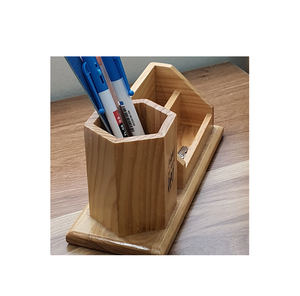 Office School Supplies <b>Storage</b> Wooden Pencil Box Office Stationery <b>Storage</b> Holder <b>Tabletop</b> Decor & <b>Storage</b> Products - Product Image 3