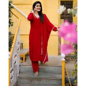 Ensemble de costume en velours rouge taille XS - Product Image 5