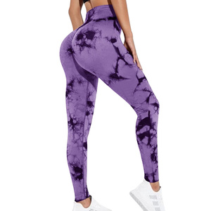 Booty <b>Leggings</b> Tie dye Full Length <b>Skin</b> <b>Tight</b> Butt Lifting Workout <b>Legging</b> High Waist Tummy Gym Yoga Pants - Product Image 2