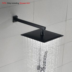Braccio di Estensione per Doccia a Parete con Filettatura Conica 1/2 NPT, Flangia e Soffione a Pioggia - Accessori per Cabina Doccia - Product Image 4