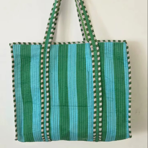 Trendy Handmade Reusable Shopping Bag Cotton <b>Tote</b> Bag Eco Friendly Quilted <b>Tote</b> For Women Everyday Carry And Grocery - Product Image 5