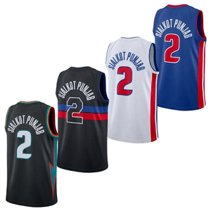 Maillots de basket-ball sur mesure pour hommes, maillot de basket-ball uni, vêtements de sport en polyester, chemises unisexes, service OEM, maillot de basket-ball - Product Image 1