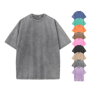 เสื้อยืดคอตตอนโอเวอร์ไซส์สไตล์มินิมอล ผ้าพรีเมียมเนื้อหนา ทรงพอดีตัว แบบเรียบง่าย สตรีทแวร์ เสื้อยืดพื้นฐานสำหรับผู้ชาย - Product Image 2