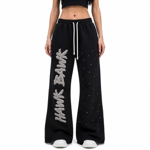 Custom <b>Women's</b> Wide Leg Flare <b>Sweat</b> <b>Pants</b> Soft Fabric Regular Fit High Elastic Waist Lounge <b>Pants</b> Premium Quality for <b>Women</b> - Product Image 1