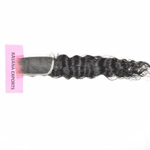 Cheveux humains vierges Remy de fabrication indienne, avec closure HD 5x5, cuticules alignées, double trame machine, Full Lace, application facile, vente en gros - Product Image 1