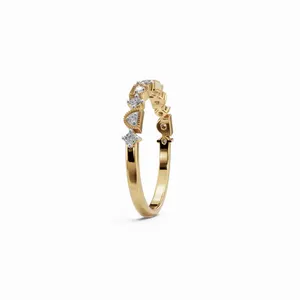 Anillo de Diamantes Apilables de Oro Amarillo con Corte Brillante Redondo Cultivado en Laboratorio Eternal Spark de 11 Piezas para Mujer, Certificado IGI de Lujo - Product Image 2