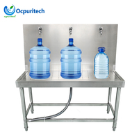 Machine de remplissage d'eau en bouteille manuelle et semi-automatique de 5 gallons à trois robinets, Station de remplissage d'eau manuelle