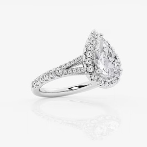 Anillo Vintage de oro de 14 quilates, anillo de compromiso/boda certificado IGI/GIA con corte de pera cultivada en laboratorio de lujo para aniversarios de fiestas de mujeres - Product Image 4